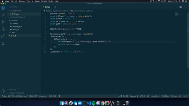 DiscordJS Event Handler Tutorial смотреть онлайн