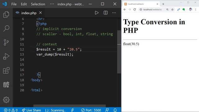 #16 PHP Course - Implicit Type Conversion смотреть онлайн