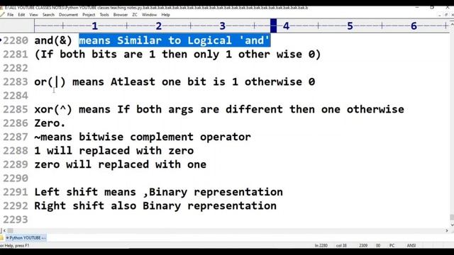 Python|Class-42||Bitwise Operators Part-6||Python Tutorial for Beginners - in Telugu and English смотреть онлайн