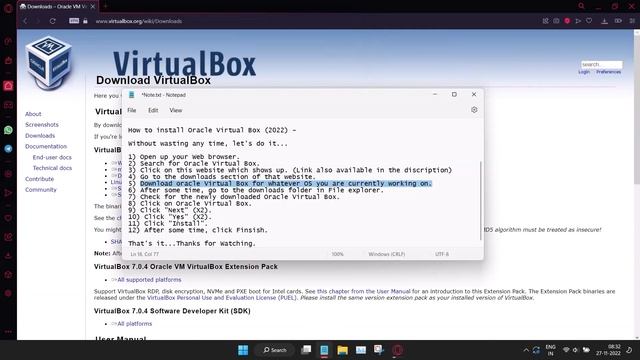 How to install Oracle VirtualBox - 2023 (Windows 10/11) смотреть онлайн