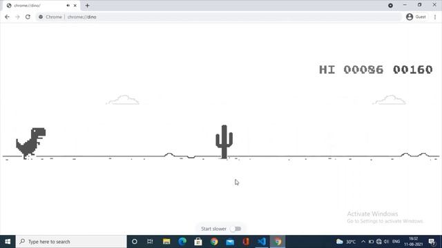 I have automated chrome dino game using python | Keshav the great смотреть онлайн
