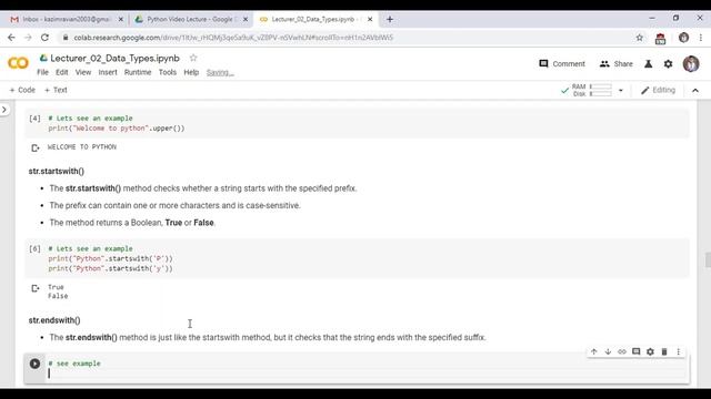 String Methods in Python Language Data Types 12 смотреть онлайн