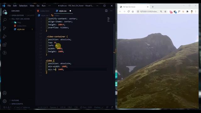 Fill Text On Hover | CSS Hover Effect смотреть онлайн