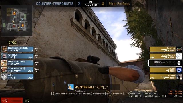 CS:GO de_inferno - Pixel Perfect vs RYL GOTV смотреть онлайн