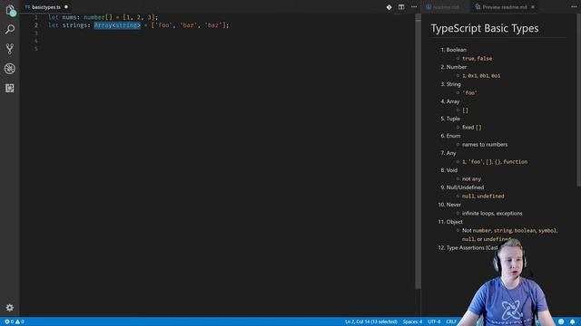 TypeScript: The Array Type смотреть онлайн
