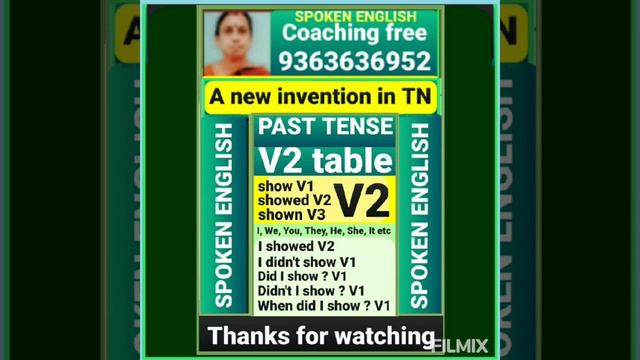 Learn english in english, table V2, simple past tense table, free english coaching, hindi, telugu смотреть онлайн