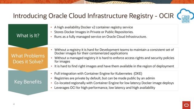Oracle Registry Service (OCIR) Level 100 - Part 1 - Overview смотреть онлайн