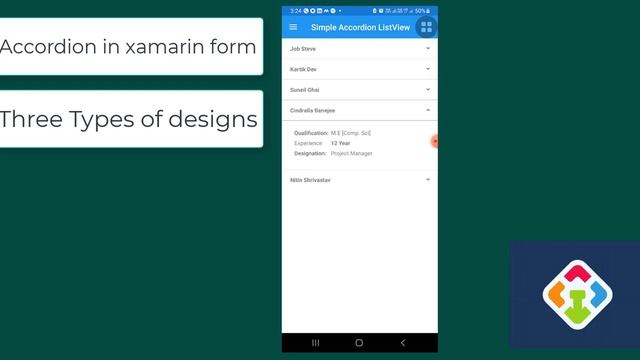 Accordion Designs in Xamarin forms смотреть онлайн
