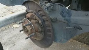 MAZDA CX 7 СТОЯНОЧНЫЙ ТОРМОЗ,ЗАМЕНА КОЛОДОК