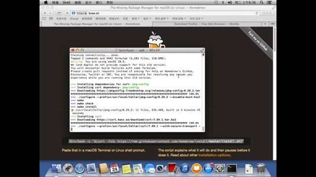 在MacOSX 10.9 Mac OS X Mavericks Chinese language上安装brew .Install brew on Mac OS X 10.9 смотреть онлайн