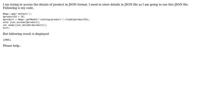 Magento: Access Product details in JSON format смотреть онлайн