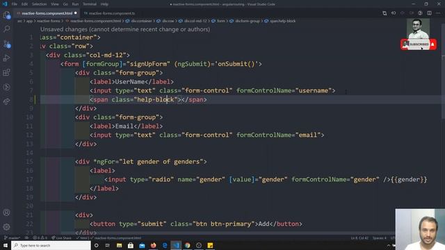 81. Apply Validations for Reactive Forms and also show messages in the HTML Template - Angular. смотреть онлайн