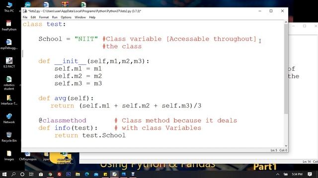 Python Tutorial [Full Course]. Object Oriented Programing (Instance, Class & static method) part 2 смотреть онлайн