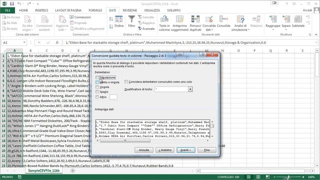 Pillole Excel - Aprire file CSV смотреть онлайн