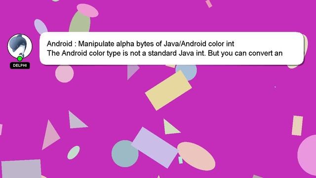 Android : Manipulate alpha bytes of Java/Android color int смотреть онлайн