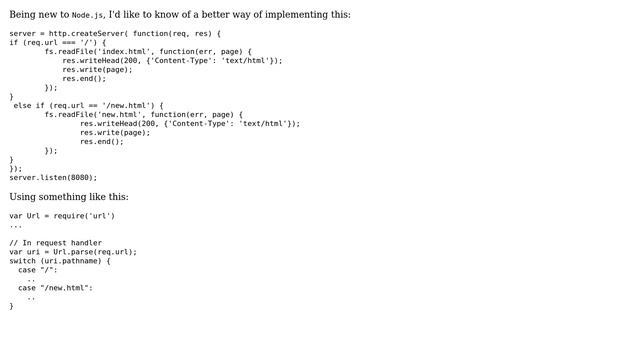 How can I improve this Node.js file's routing? смотреть онлайн