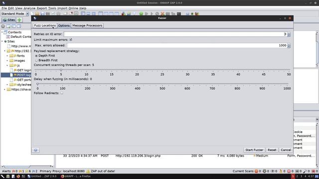 4.18. Attacking HTTP Login Forms with OWASP ZAP смотреть онлайн