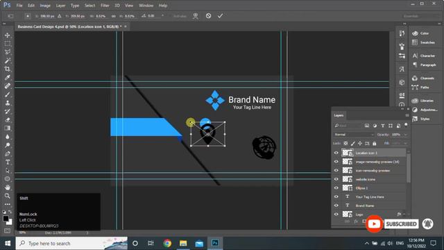 How to create visiting Card Design in Photoshop | Business Card Design | Photoshop CC _Tutorial смотреть онлайн