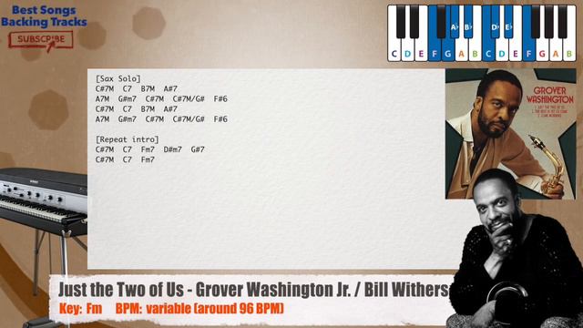 🎹 Just the Two of Us - Grover Washington Jr. / Bill Withers Piano Backing Track with chords / lyric смотреть онлайн