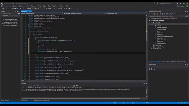 QuickTip #422 - C# Visual Studio Tutorial - Math .NET Numerics - Matrix Eigenvalues and Eigenvector смотреть онлайн