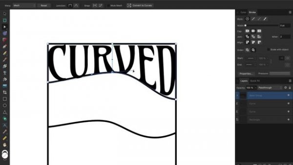 How to Make Curved Text in Affinity Designer