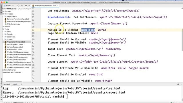 Robot Framework Tutorial #27 - Working with Webelements смотреть онлайн