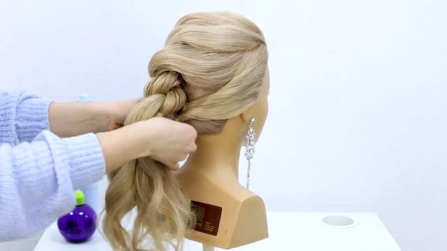 Прическа на средние и длинные волосы. Пучок смотреть онлайн