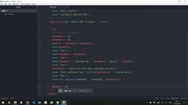 PHP - Ajax - MySQL: 02 - The basics of PHP смотреть онлайн