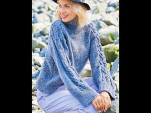 Тканый (шанелевский) узор спицами, очень простой, для пуловера из новой Сабрины 11/2020