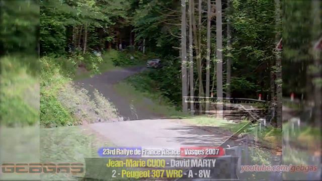 Peugeot 307 WRC - Jean-Marie CUOQ - RALLY - 2007 - Alsace-Vosges + David MARTY смотреть онлайн