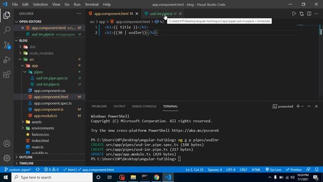 Angular 12 tutorial # 34 Make custom pipes смотреть онлайн