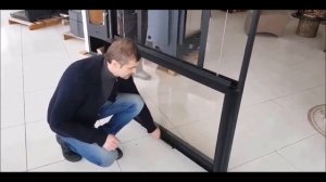 Дверца для камина с подъемным механизмом гильотина