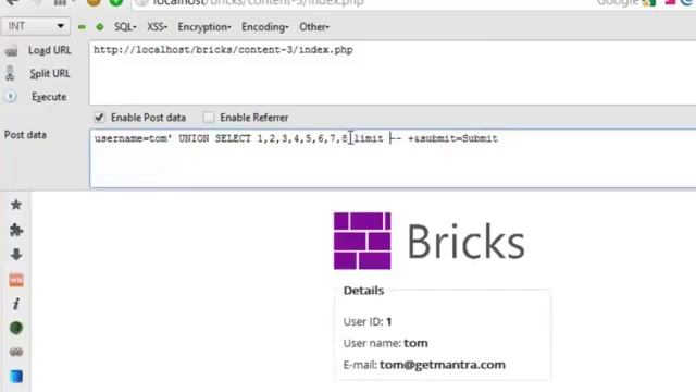 Advanced SQL Injection on POST data OWASP Bricks content page #3 0 1470754232803 смотреть онлайн