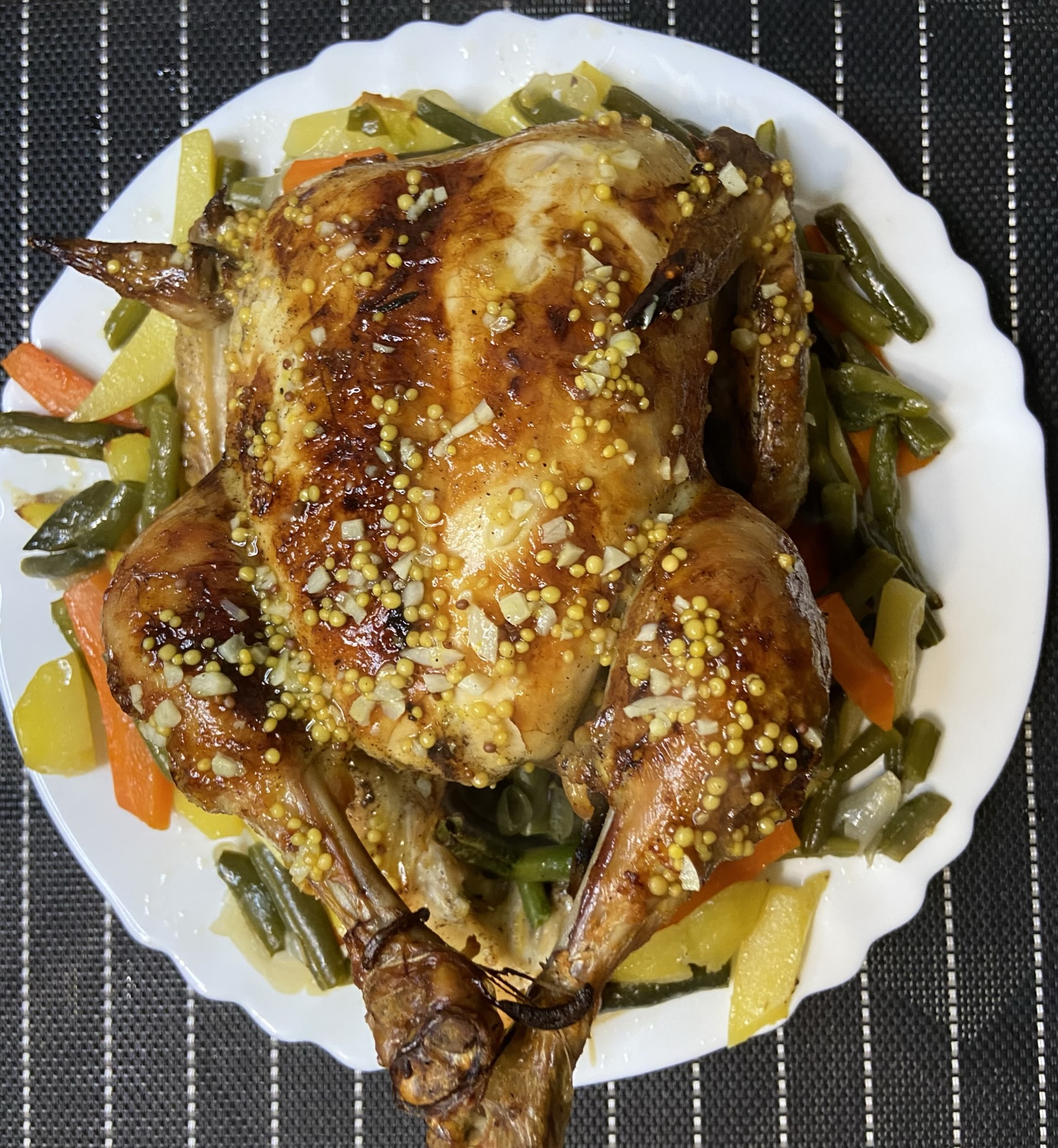 Курица в апельсиновом маринаде, запеченная с овощами в духовке