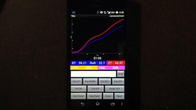 Android + Arduino PID Controller + Graph + Bluetooth Logger + Coffee Roaster смотреть онлайн