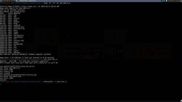 Metasploit - Exploiting Java RMI Server Configuration Code Execution смотреть онлайн