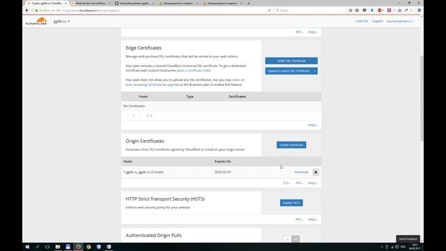 Как установить и настроить бесплатный SSL сертификат от Cloudflare смотреть онлайн