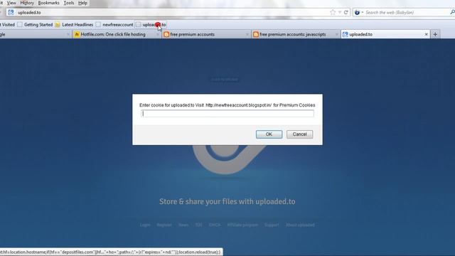 how to use uploaded.to cookie using javascript.mp4 смотреть онлайн