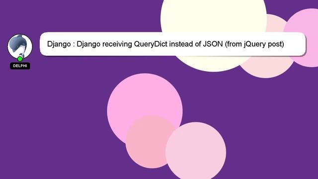 Django : Django receiving QueryDict instead of JSON (from jQuery post) смотреть онлайн