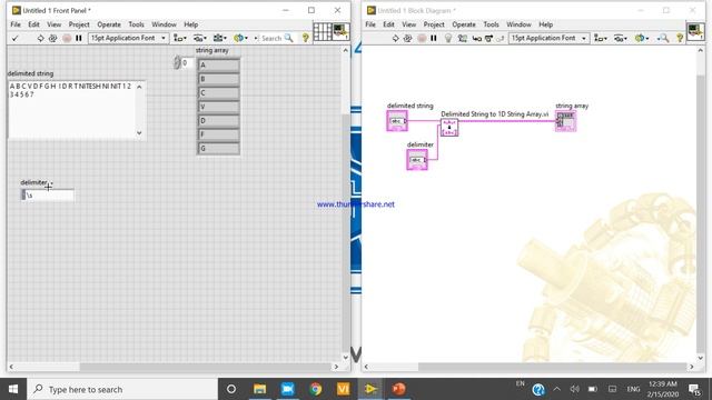 Delimited string to 1D string Arrya | #LabVIEW #Natiaonl_insteuments #NI #VI #String #Programming смотреть онлайн