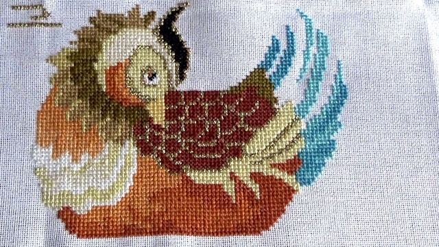 Вышивка крестом: Утки-мандаринки от Лесли Тиери отчет #1 смотреть онлайн