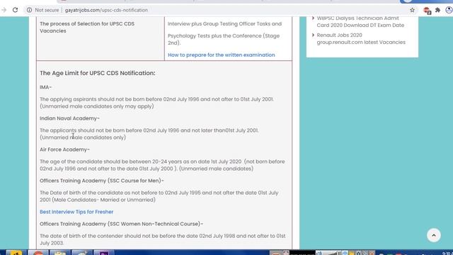 UPSC CDS II Online Application Form 2020 Combined Defence Service Exam Notification Apply смотреть онлайн