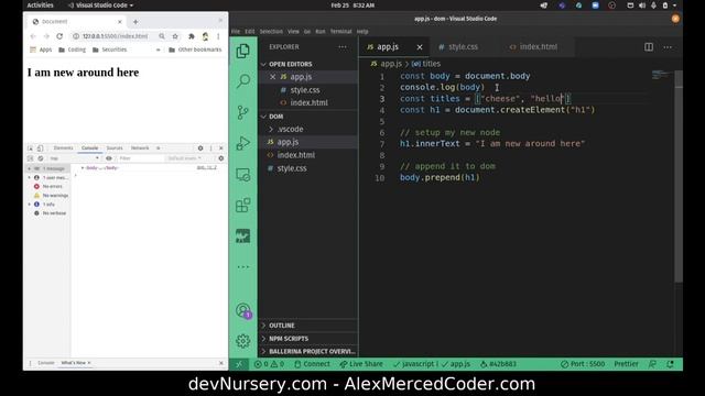 AM Coder - Javascript DOM Masterclass Part 4 - Creating Nodes смотреть онлайн