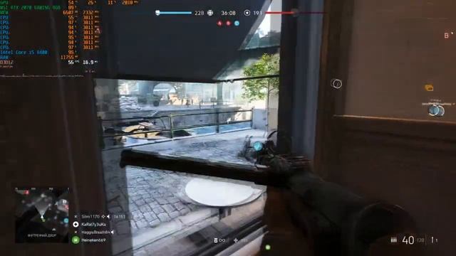 Прожёг железо intel core i5 8400 rtx 2070 в battlefield v, ультра настройки DXR ON ULTRA! смотреть онлайн