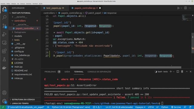 10 - FastApi Tutorial - Atualizando um papel por id смотреть онлайн