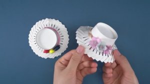 Шляпка для куклы из бумажного стакана!