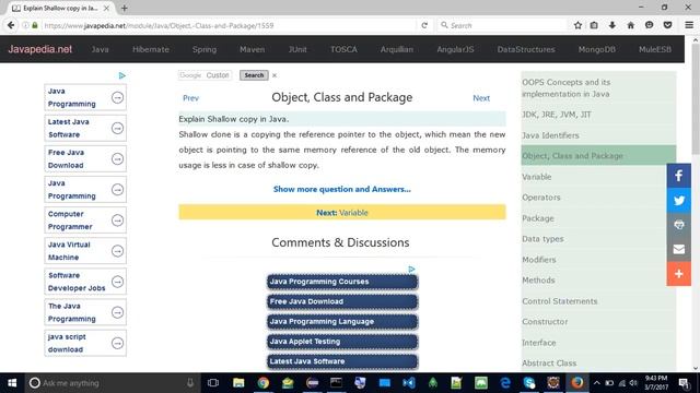 Explain Shallow copy in Java.
| javapedia.net смотреть онлайн