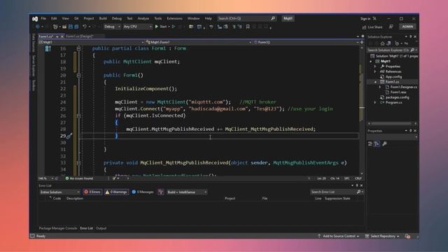Tutorial: C# MQTT Client WinForm смотреть онлайн
