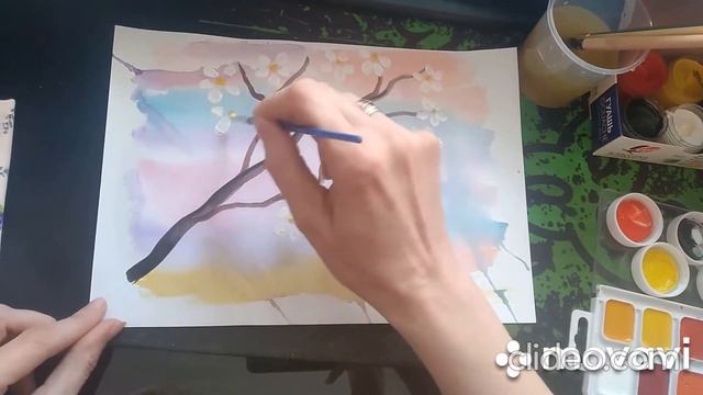 Рисуем цветочные мотивы с помощью акварели видео 1 смотреть онлайн
