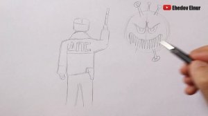 Как нарисовать сотрудника ДПС  #Стопкоронавирус #РисуемДома